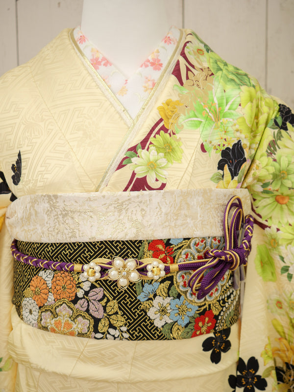 FI-033　柑橘グラデの花束　振袖