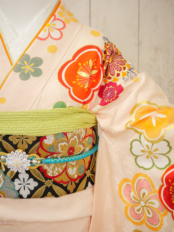 FI-037    花笑みの雅桃　振袖