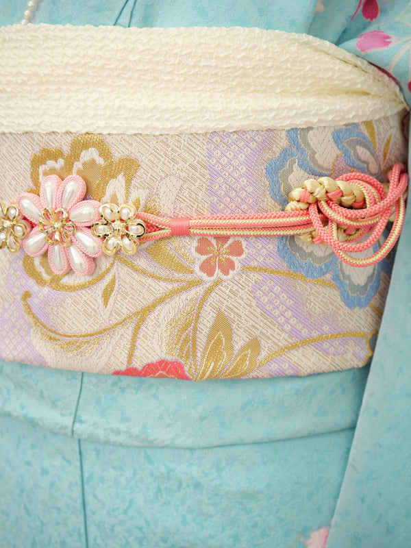 FI-038　水彩ローズ・スカイドリーム　振袖