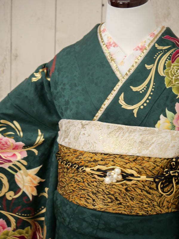 FI-066　翠の薔薇　振袖
