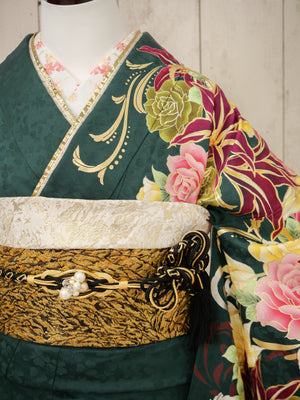 FI-066　翠の薔薇　振袖