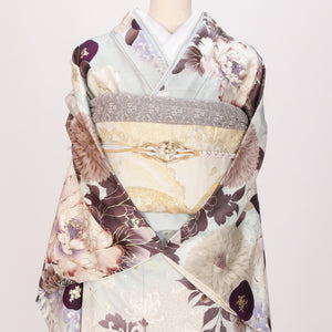 【販売】振袖小物3点 Tセット ホワイト/グレー/水色.