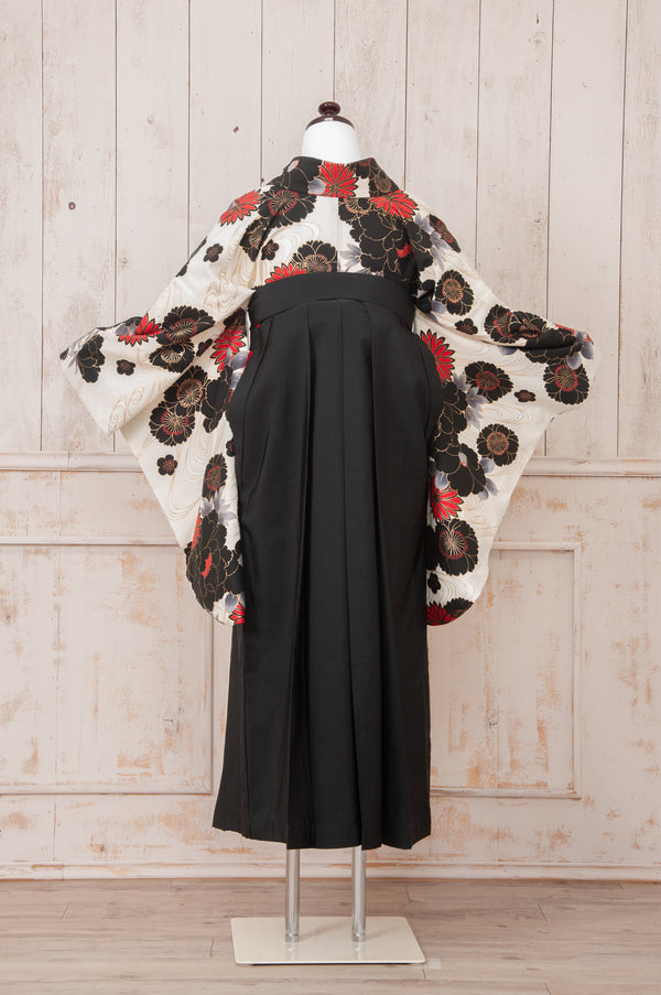 KR-005/KANSAI白黒流水　卒業袴