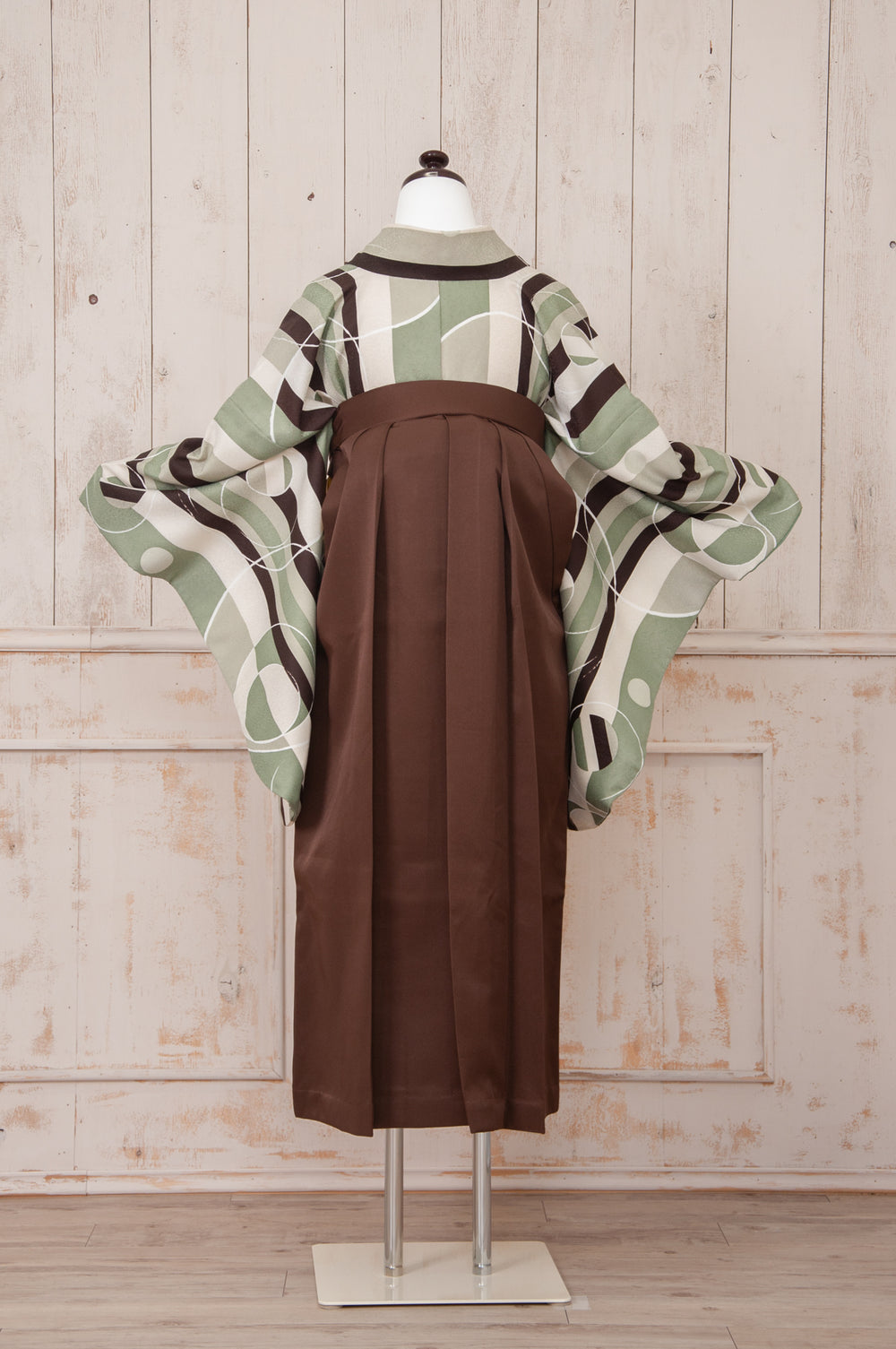 KR-033/アッシュグリーンストライプ　卒業袴　仙台　宮城