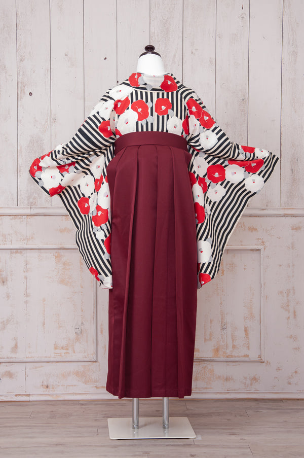 KR-029/白黒赤ストライプ　卒業袴