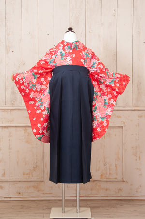 KR-037/赤小桜バラ　卒業袴