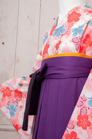 KR-060/ピンク地梅　卒業袴