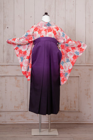 KR-060/ピンク地梅　卒業袴