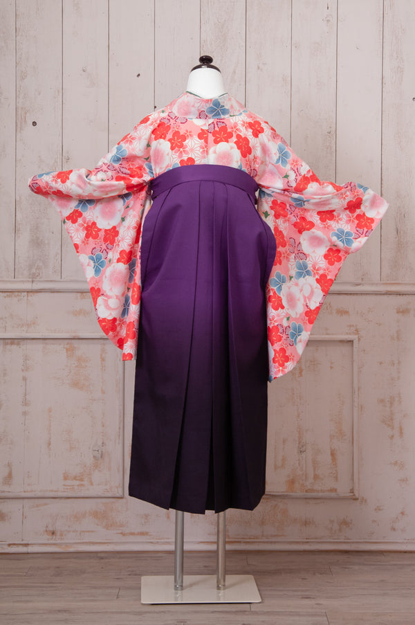 KR-060/ピンク地梅　卒業袴