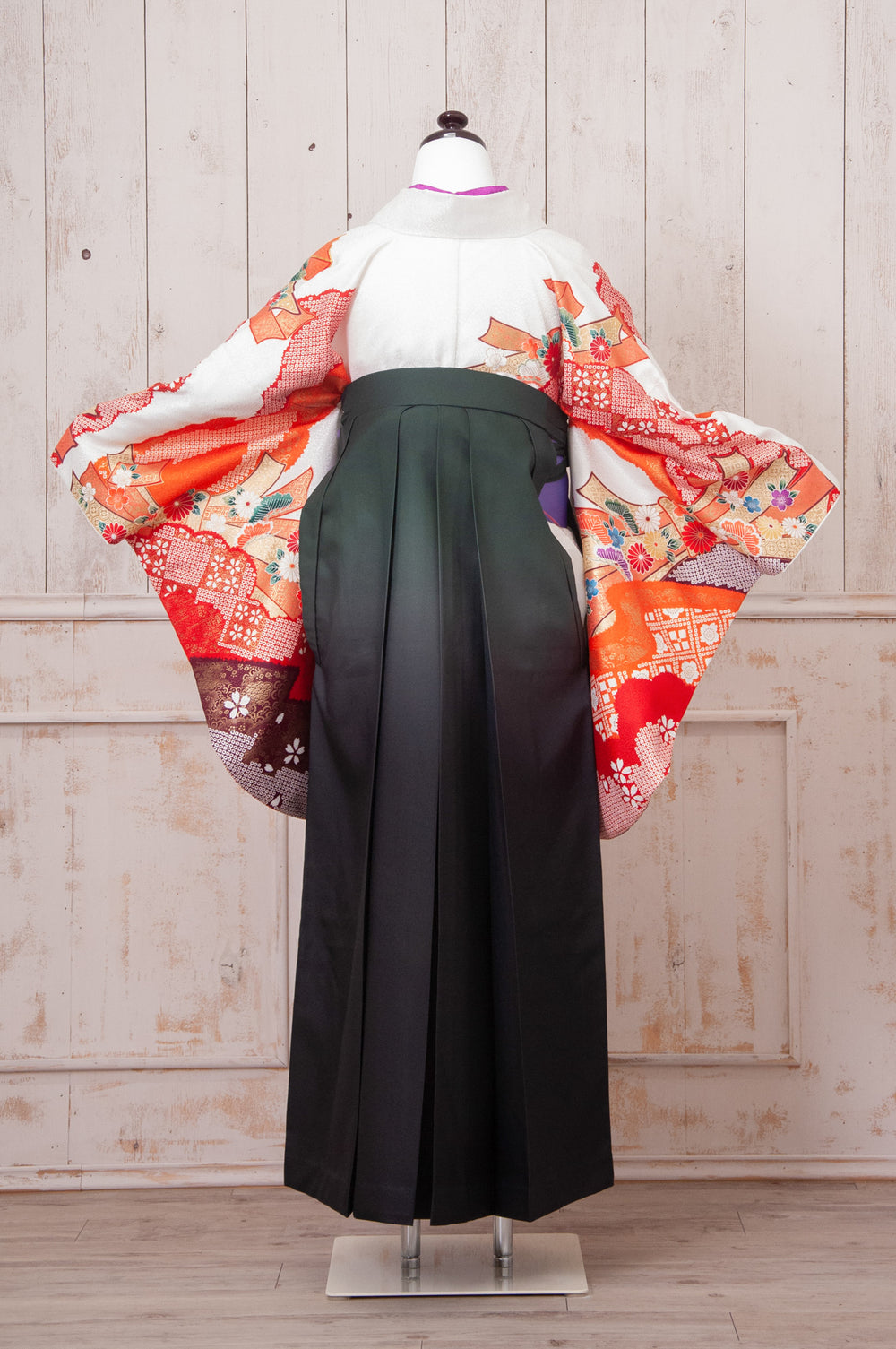 KR-063/ホワイトオレンジ　卒業袴　仙台　宮城