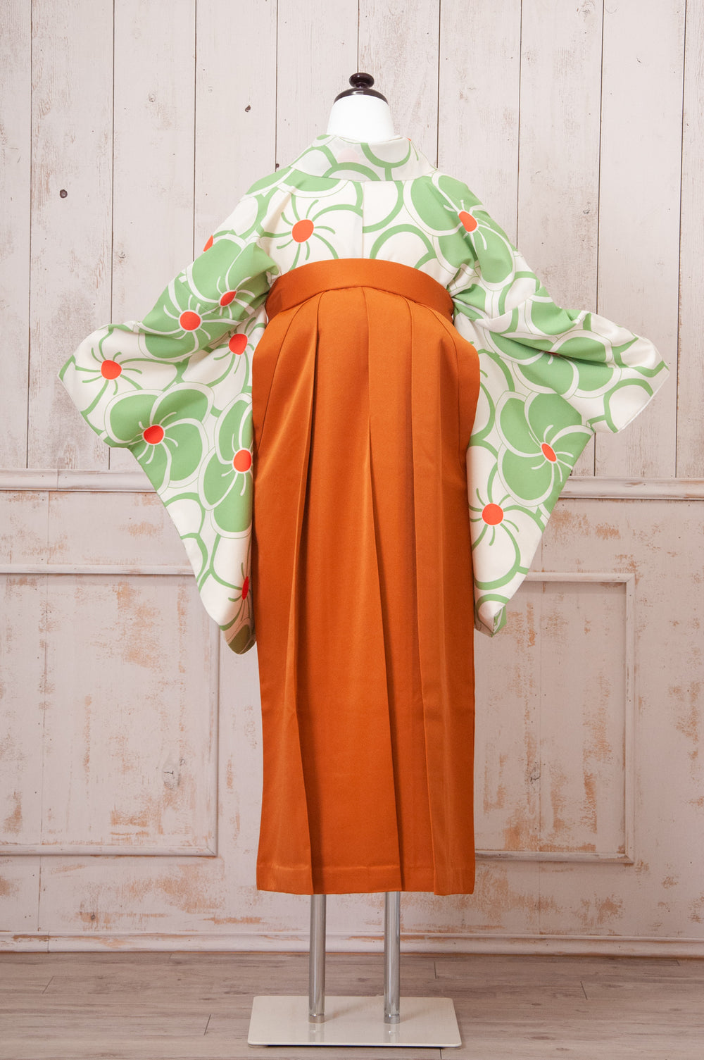 KR-068/黄緑ねじり菊　卒業袴　仙台　宮城