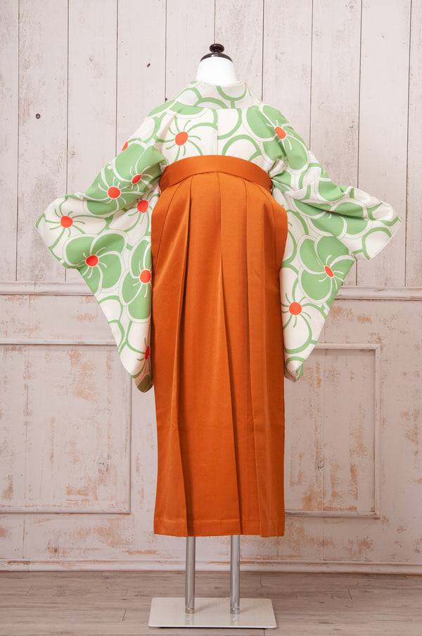 KR-068/黄緑ねじり菊　卒業袴