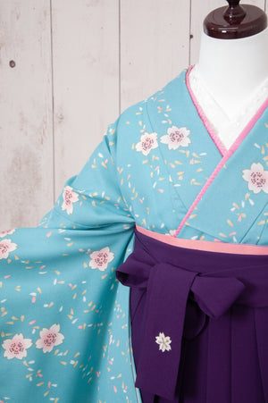 KR-074/水色桜　卒業袴