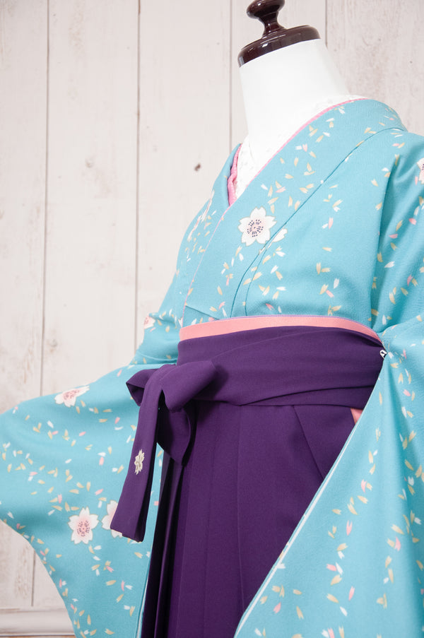 KR-074/水色桜　卒業袴