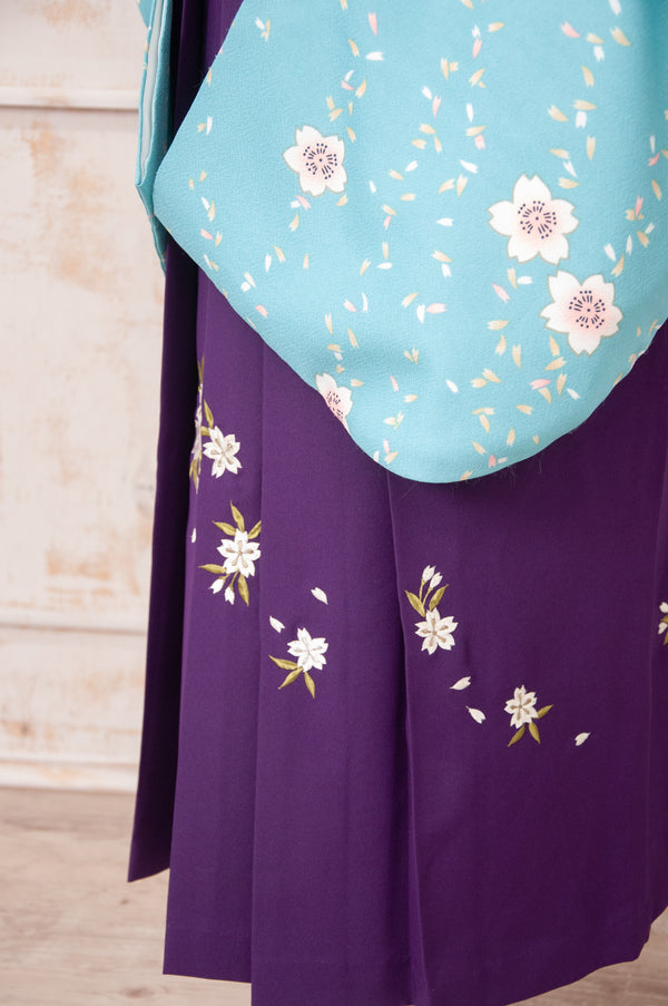 KR-074/水色桜　卒業袴