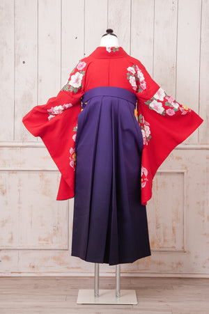 KR-076/赤地に花輪　卒業袴