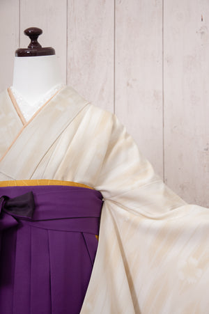 KR-077/矢絣クリーム　卒業袴