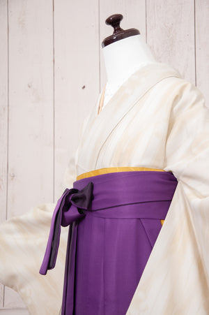 KR-077/矢絣クリーム　卒業袴