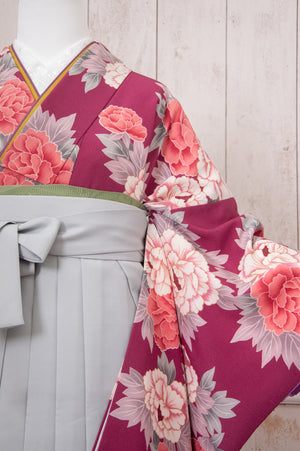 KR-078/紫古典牡丹　卒業袴