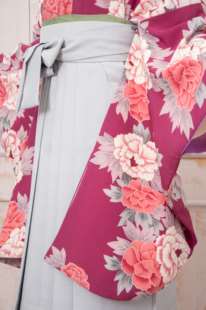 KR-078/紫古典牡丹　卒業袴