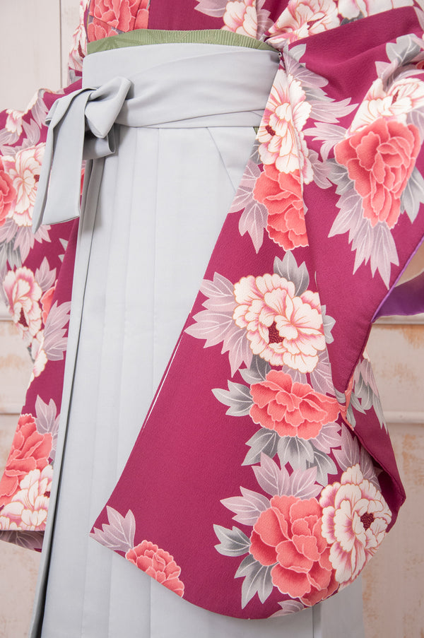 KR-078/紫古典牡丹　卒業袴