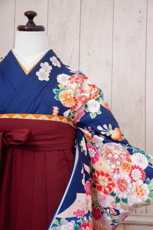 KR-082/紺手まり　卒業袴