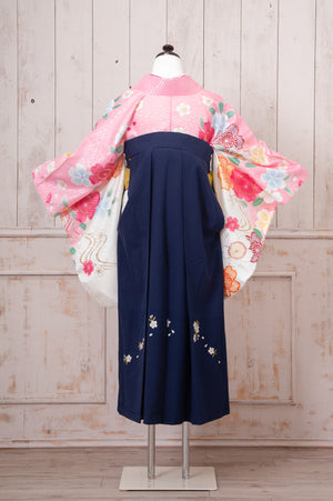 KR-083/anan 白ピンク　卒業袴