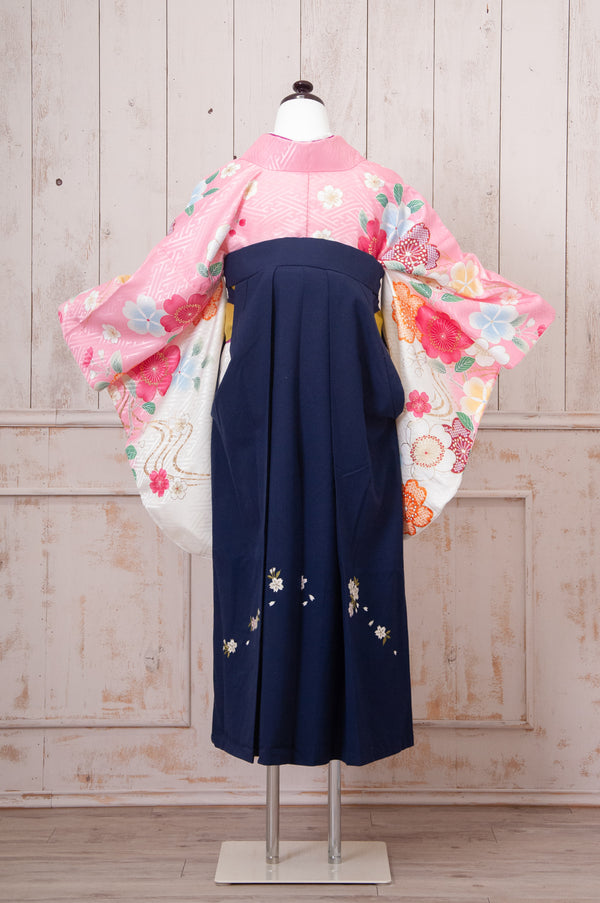 KR-083/anan 白ピンク　卒業袴