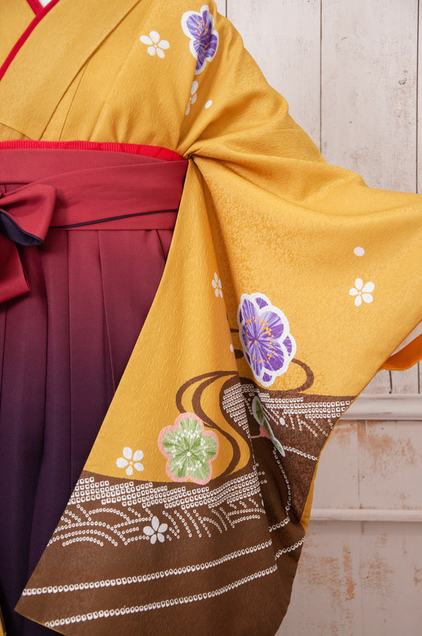 KR-084/金茶鹿の子　卒業袴