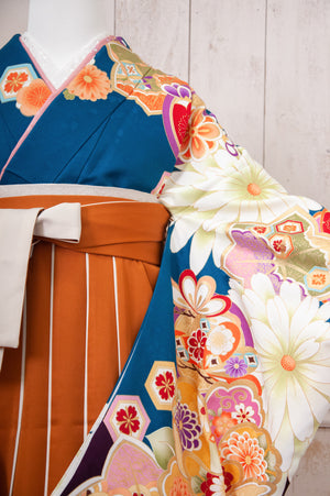 KR-025/コバルトブルー　卒業袴