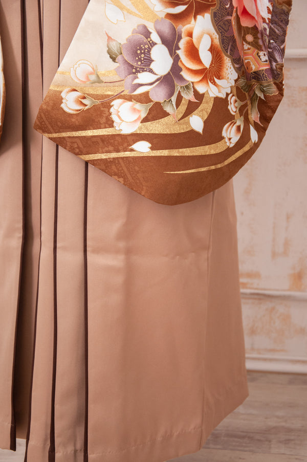 KR-010/ベージュ桜尽くし　卒業袴