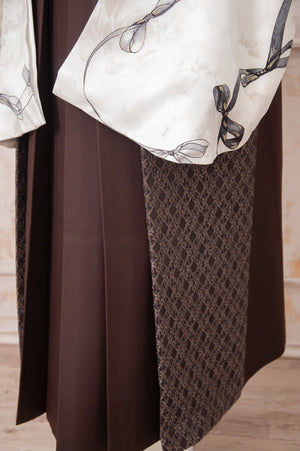 KR-017/Heather　ホワイトリボン　卒業袴