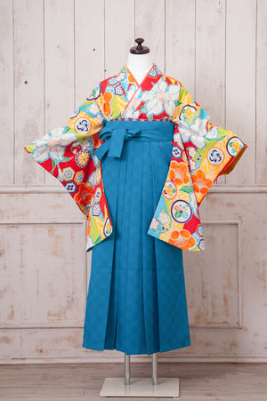 KR-093/赤百合に梅　卒業袴　仙台　宮城