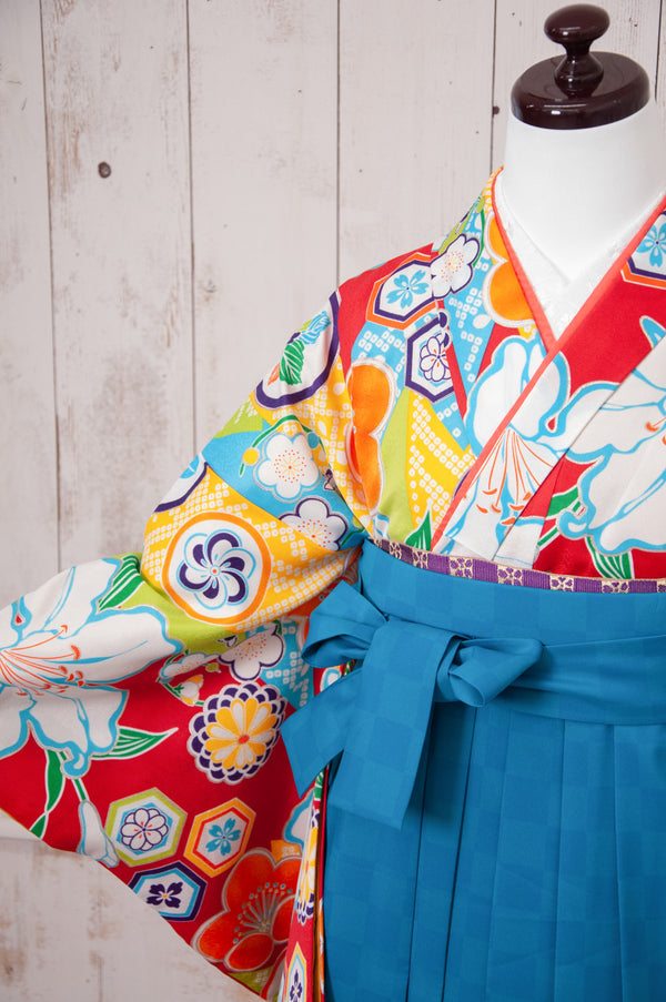 KR-093/赤百合に梅　卒業袴