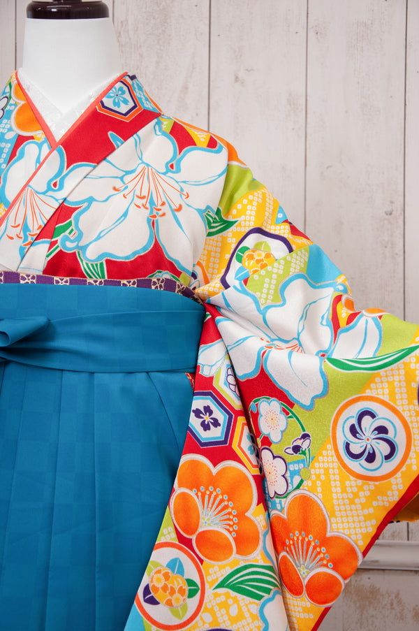 KR-093/赤百合に梅　卒業袴