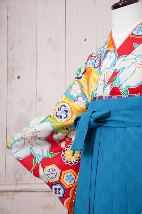 KR-093/赤百合に梅　卒業袴