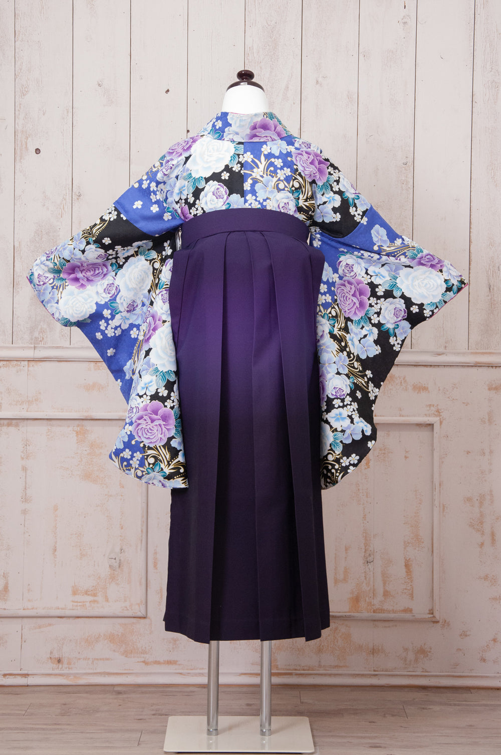 KR-096/紫バラ柄　卒業袴　仙台　宮城