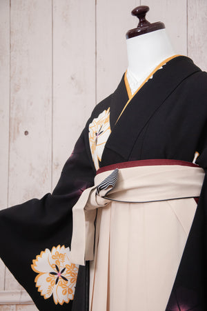 KR-103/黒金茶桜　卒業袴