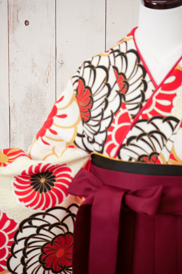 KR-022/丸菊紅黒　卒業袴