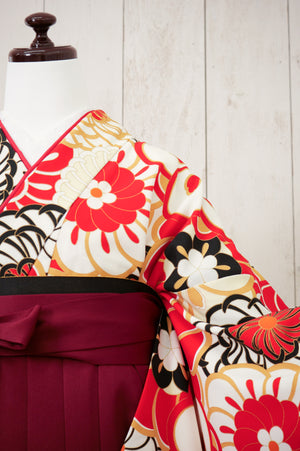 KR-022/丸菊紅黒　卒業袴