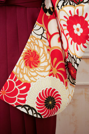 KR-022/丸菊紅黒　卒業袴