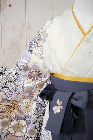 KR-012/ホワイト御所車　卒業袴