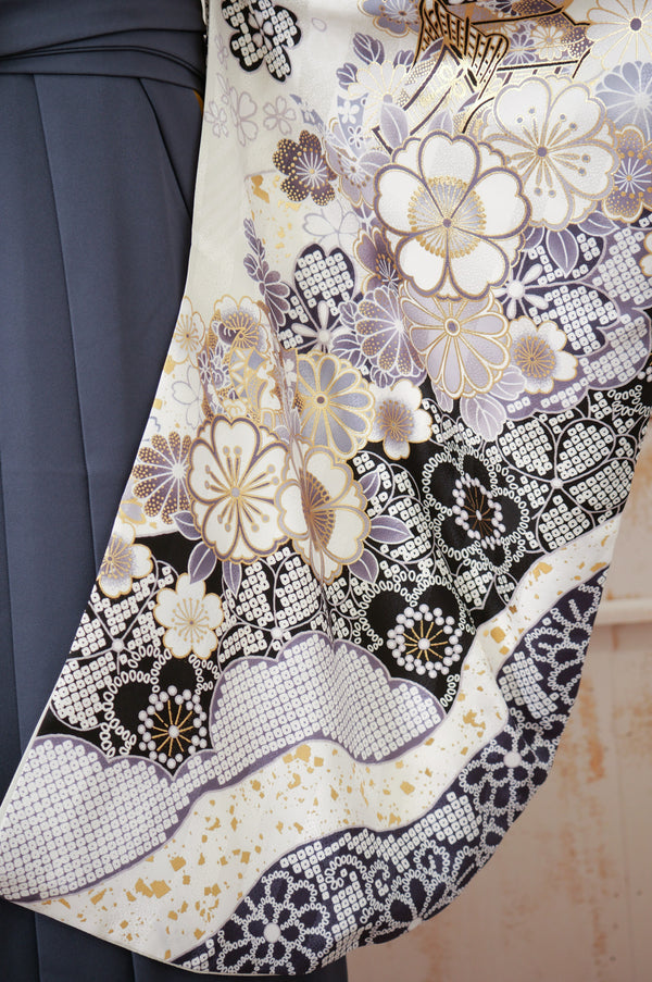 KR-012/ホワイト御所車　卒業袴