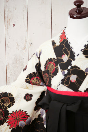 KR-005/KANSAI白黒流水　卒業袴