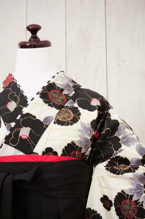 KR-005/KANSAI白黒流水　卒業袴