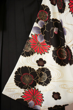 KR-005/KANSAI白黒流水　卒業袴