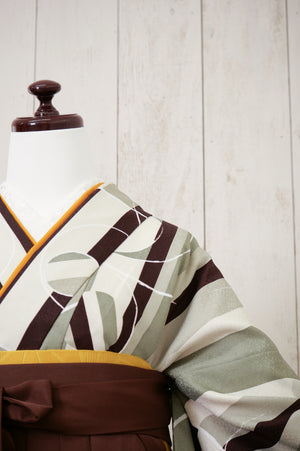 KR-033/アッシュグリーンストライプ　卒業袴