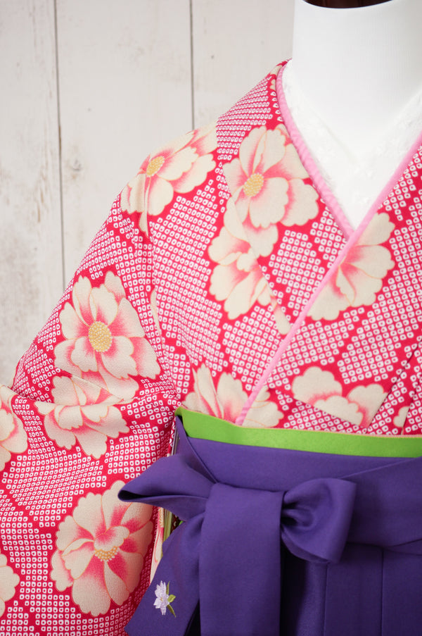 KR-051/赤地鹿の子　卒業袴