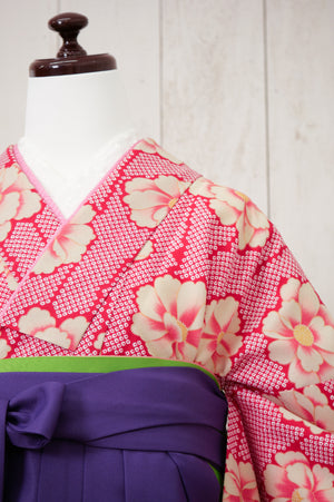 KR-051/赤地鹿の子　卒業袴