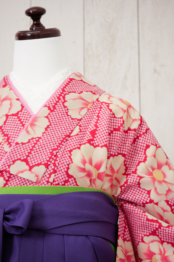 KR-051/赤地鹿の子　卒業袴